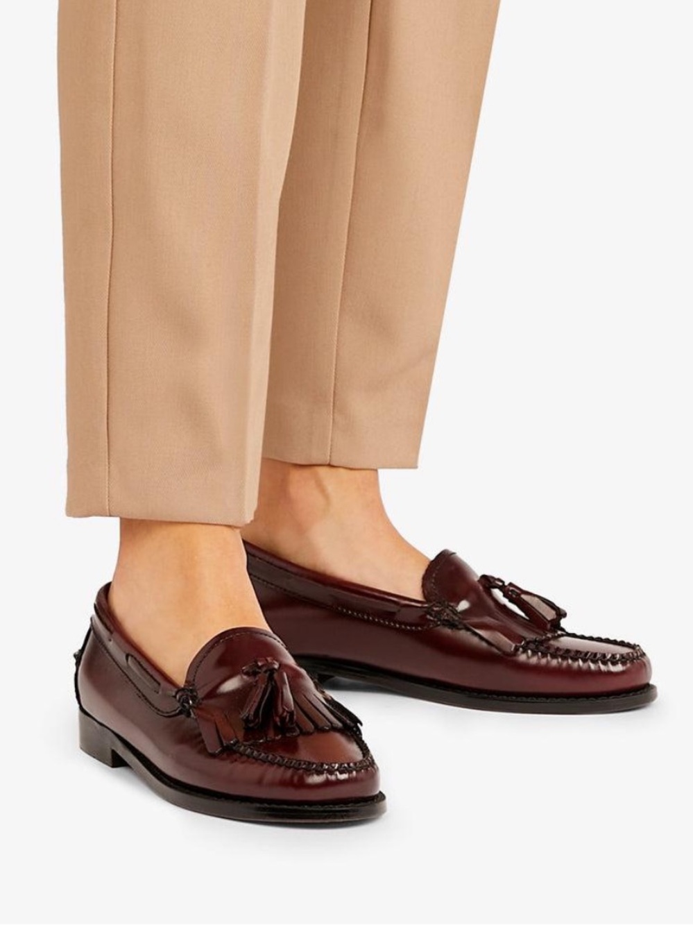 G.H. Bass Weejuns® Burgundy Leather Kiltie & Tassel Loafers